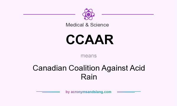 What does CCAAR mean? It stands for Canadian Coalition Against Acid Rain