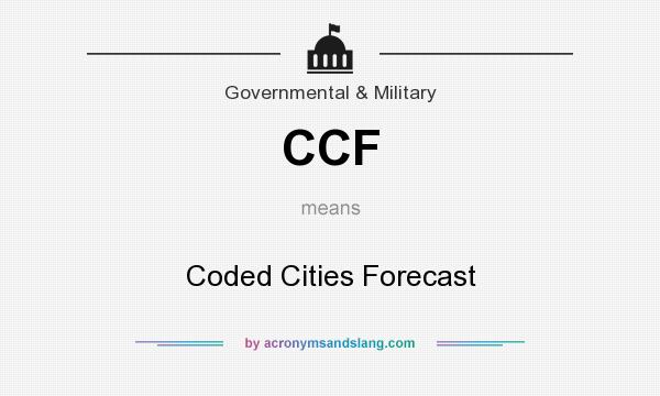 What does CCF mean? It stands for Coded Cities Forecast