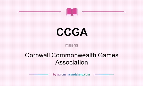 What does CCGA mean? It stands for Cornwall Commonwealth Games Association
