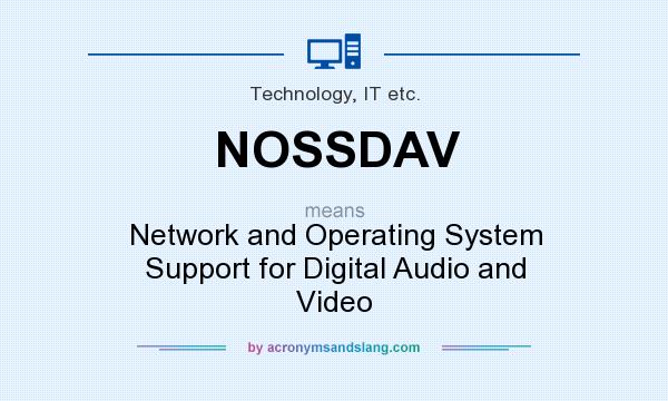 What does NOSSDAV mean? It stands for Network and Operating System Support for Digital Audio and Video