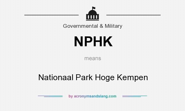 What does NPHK mean? It stands for Nationaal Park Hoge Kempen