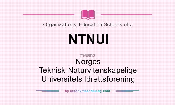 What does NTNUI mean? It stands for Norges Teknisk-Naturvitenskapelige Universitets Idrettsforening