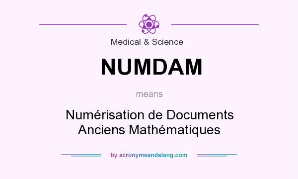 What does NUMDAM mean? It stands for Numérisation de Documents Anciens Mathématiques