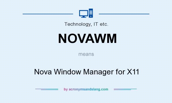 What does NOVAWM mean? It stands for Nova Window Manager for X11