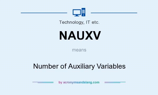 What does NAUXV mean? It stands for Number of Auxiliary Variables