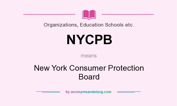What does NYCPB mean? It stands for New York Consumer Protection Board