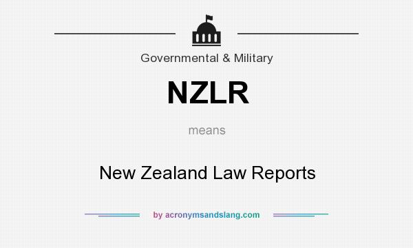 What does NZLR mean? It stands for New Zealand Law Reports