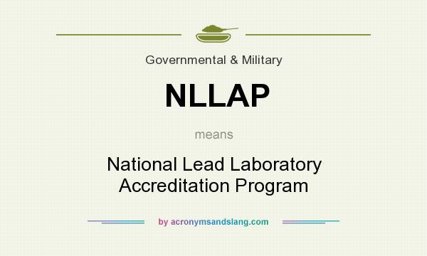 What does NLLAP mean? It stands for National Lead Laboratory Accreditation Program