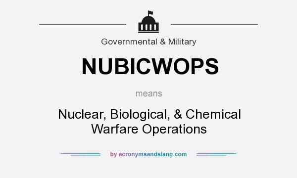 What does NUBICWOPS mean? It stands for Nuclear, Biological, & Chemical Warfare Operations