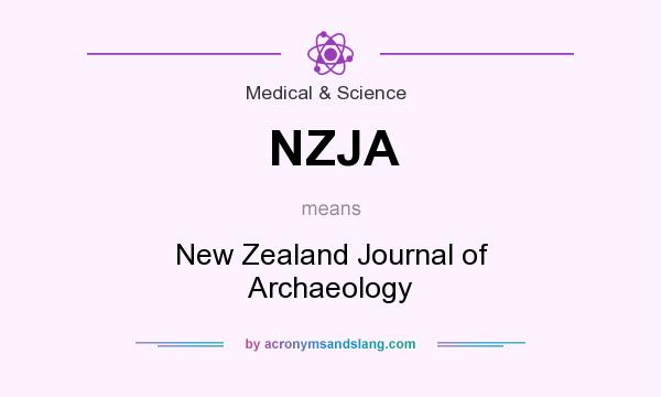 What does NZJA mean? It stands for New Zealand Journal of Archaeology