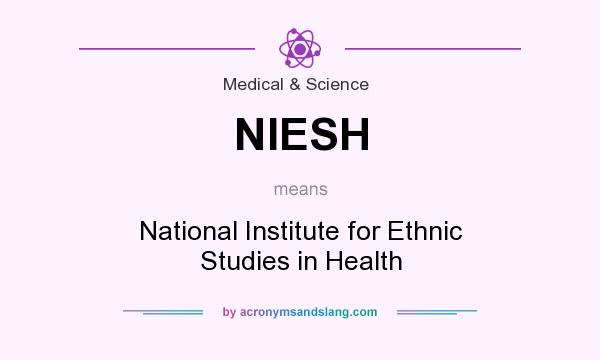 What does NIESH mean? It stands for National Institute for Ethnic Studies in Health