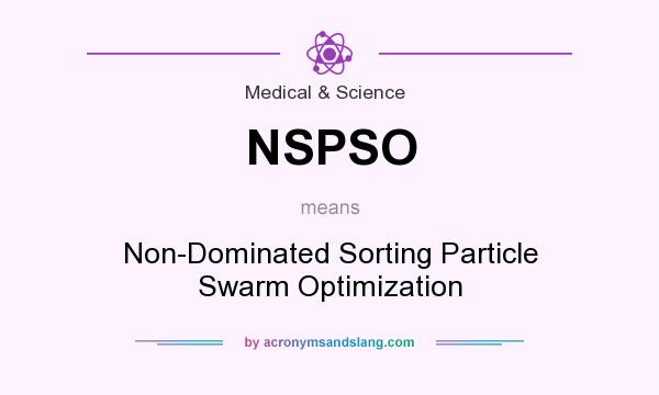 What does NSPSO mean? It stands for Non-Dominated Sorting Particle Swarm Optimization