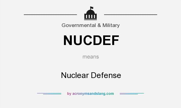 What does NUCDEF mean? It stands for Nuclear Defense