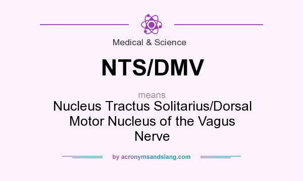 What does NTS/DMV mean? It stands for Nucleus Tractus Solitarius/Dorsal Motor Nucleus of the Vagus Nerve