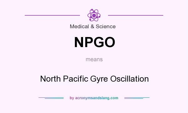 What does NPGO mean? It stands for North Pacific Gyre Oscillation