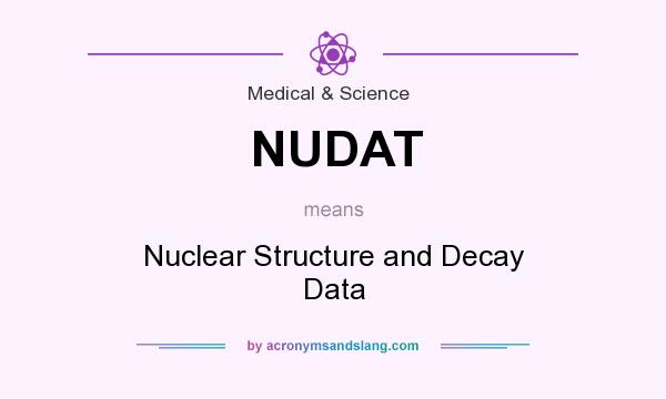 What does NUDAT mean? It stands for Nuclear Structure and Decay Data