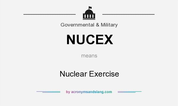 What does NUCEX mean? It stands for Nuclear Exercise