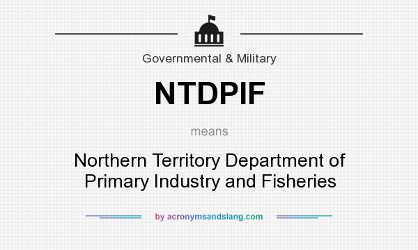 What does NTDPIF mean? It stands for Northern Territory Department of Primary Industry and Fisheries