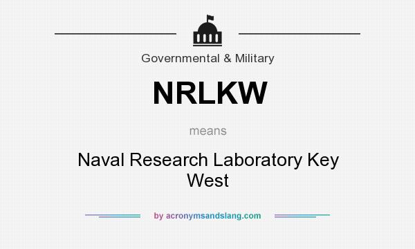 What does NRLKW mean? It stands for Naval Research Laboratory Key West