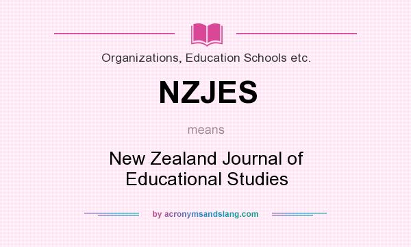 What does NZJES mean? It stands for New Zealand Journal of Educational Studies