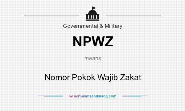 What does NPWZ mean? It stands for Nomor Pokok Wajib Zakat