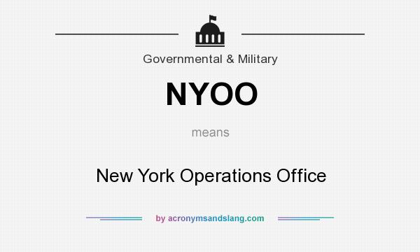 What does NYOO mean? It stands for New York Operations Office
