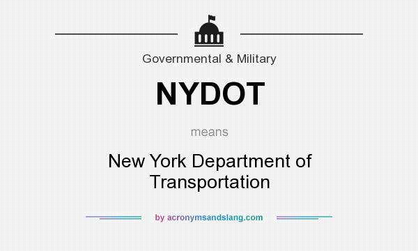 What does NYDOT mean? It stands for New York Department of Transportation