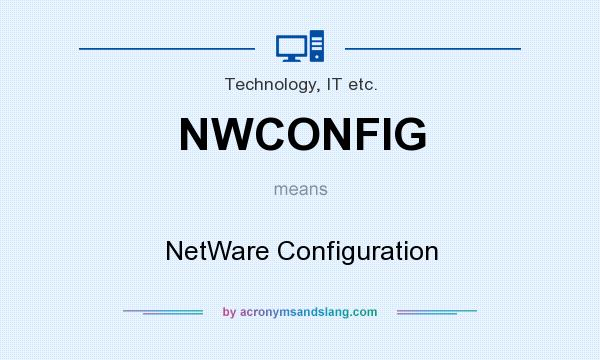 What does NWCONFIG mean? It stands for NetWare Configuration