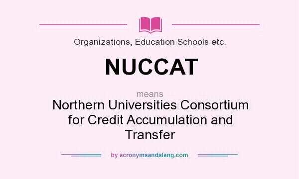 What does NUCCAT mean? It stands for Northern Universities Consortium for Credit Accumulation and Transfer