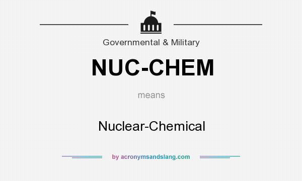 What does NUC-CHEM mean? It stands for Nuclear-Chemical