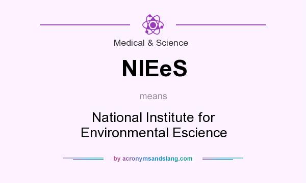 What does NIEeS mean? It stands for National Institute for Environmental Escience