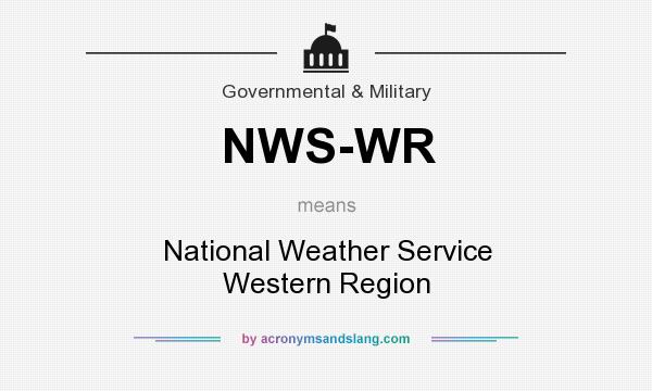 What does NWS-WR mean? It stands for National Weather Service Western Region