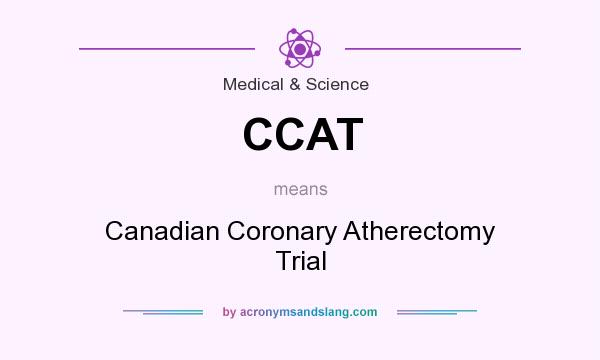What does CCAT mean? It stands for Canadian Coronary Atherectomy Trial