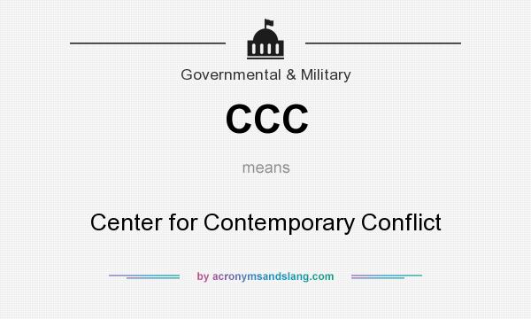 What does CCC mean? It stands for Center for Contemporary Conflict