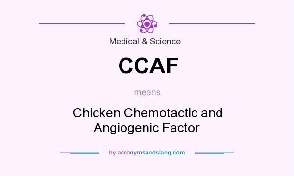 What does CCAF mean? It stands for Chicken Chemotactic and Angiogenic Factor