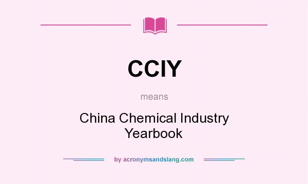 What does CCIY mean? It stands for China Chemical Industry Yearbook