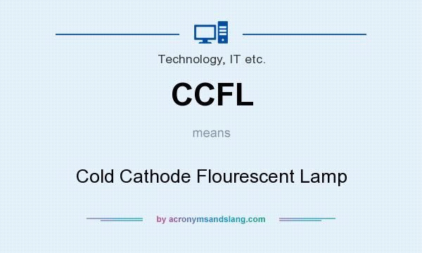 What does CCFL mean? It stands for Cold Cathode Flourescent Lamp