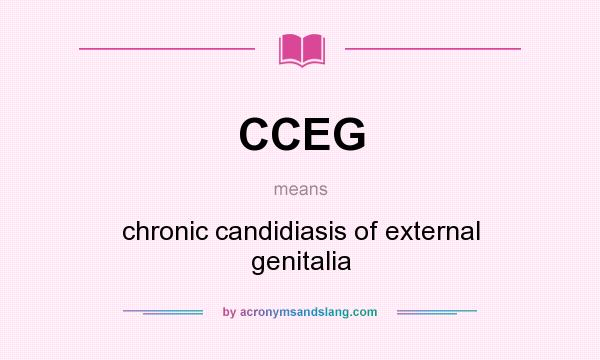 What does CCEG mean? It stands for chronic candidiasis of external genitalia