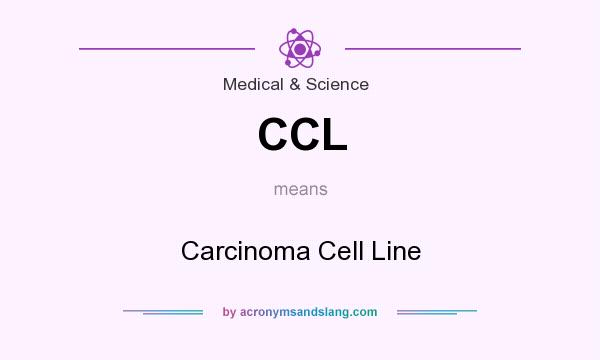 What does CCL mean? It stands for Carcinoma Cell Line
