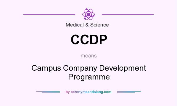 What does CCDP mean? It stands for Campus Company Development Programme