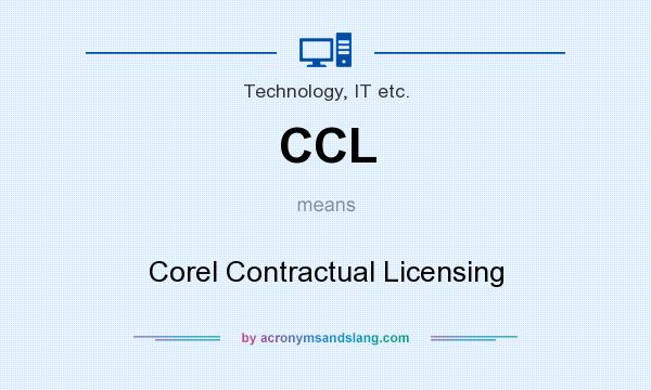 What does CCL mean? It stands for Corel Contractual Licensing