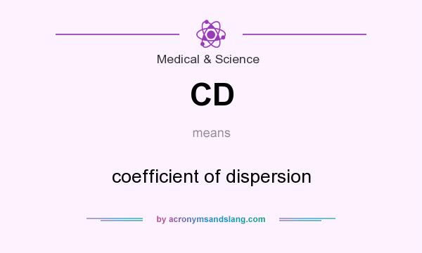 What does CD mean? It stands for coefficient of dispersion
