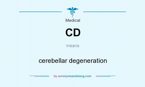 What does CD mean? It stands for cerebellar degeneration