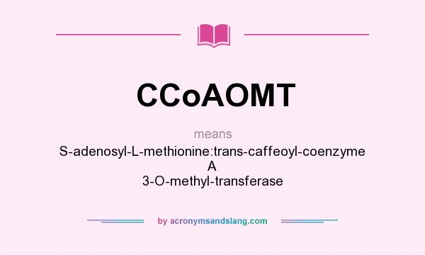 What does CCoAOMT mean? It stands for S-adenosyl-L-methionine:trans-caffeoyl-coenzyme A 3-O-methyl-transferase