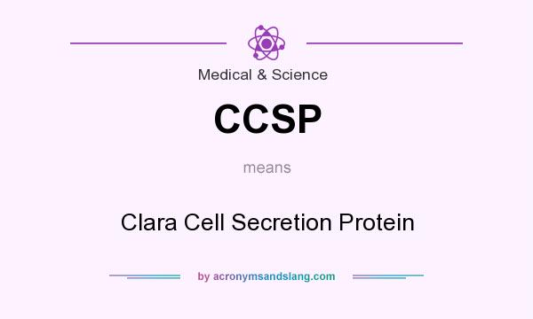 What does CCSP mean? It stands for Clara Cell Secretion Protein