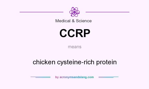 What does CCRP mean? It stands for chicken cysteine-rich protein