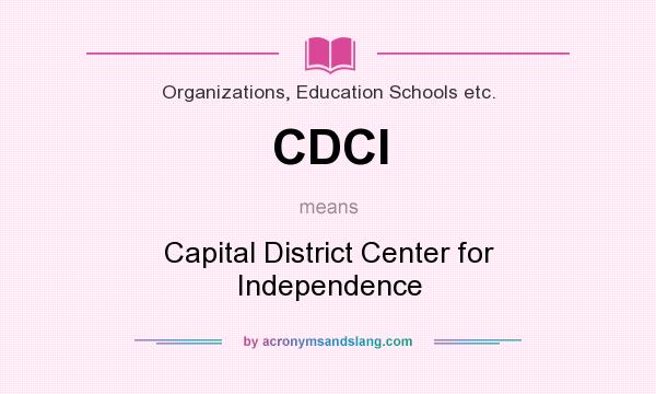 What does CDCI mean? It stands for Capital District Center for Independence