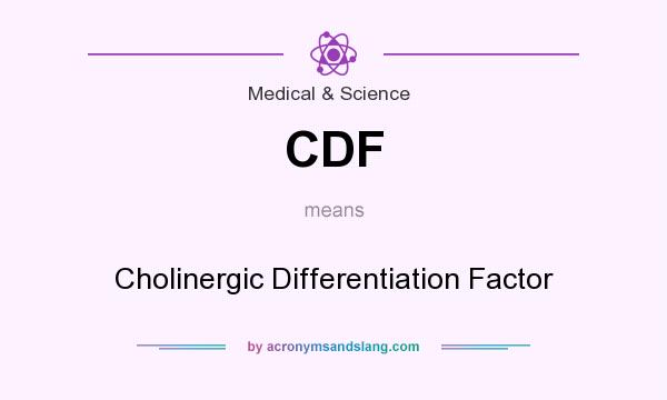 What does CDF mean? It stands for Cholinergic Differentiation Factor