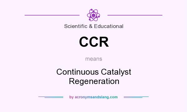 What does CCR mean? It stands for Continuous Catalyst Regeneration
