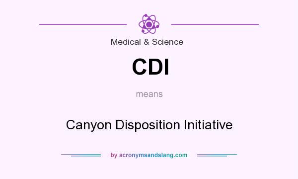 What does CDI mean? It stands for Canyon Disposition Initiative